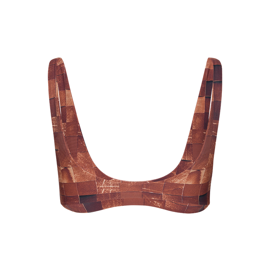 Marisela Top - Brown Print