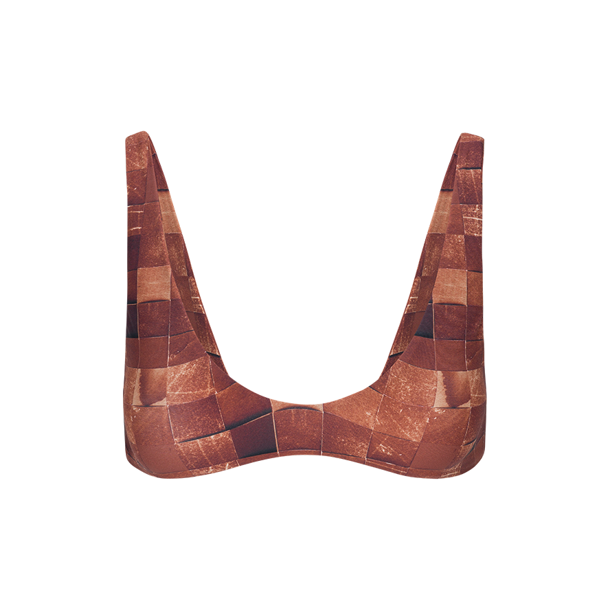 Marisela Top - Brown Print